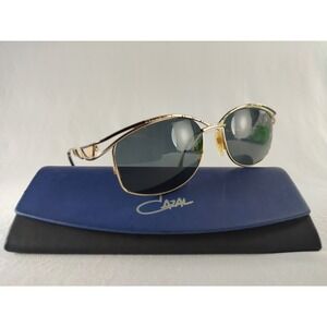 Cazal 112 Vintage Sunglasses Gold‎ Metal Frame Gray Lens Germany Col 794 55mm